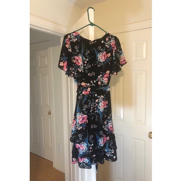 Black Floral Dress - Picture 3 of 11